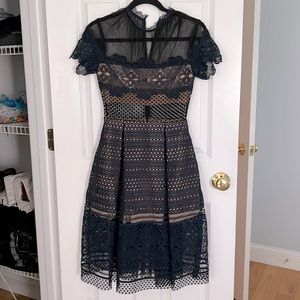 Self-Portrait Felicia Embroidered Dress